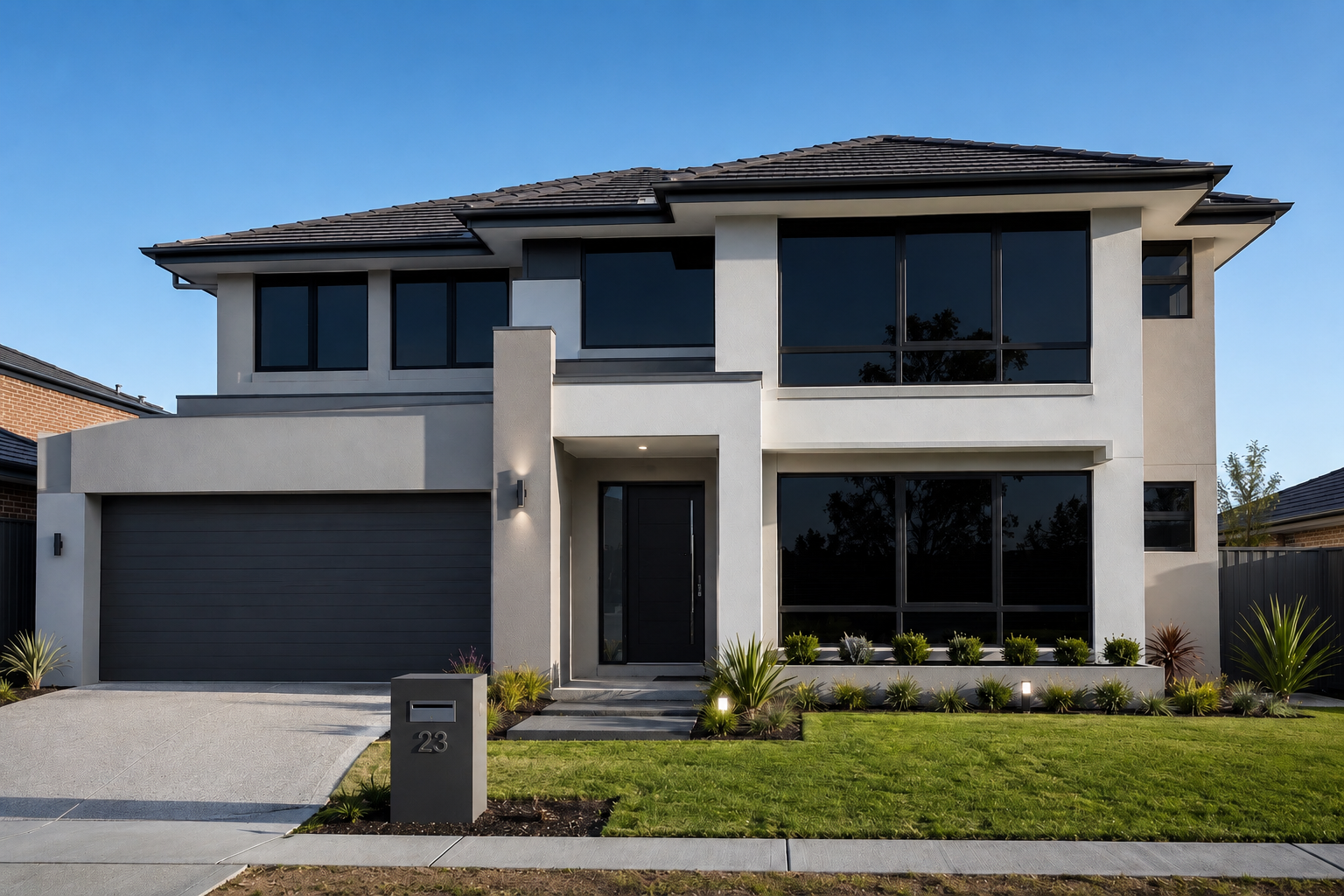 Moonlight 10% window film shown on a modern home